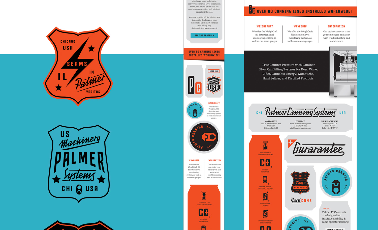 Machinery palmer B2B Branding system