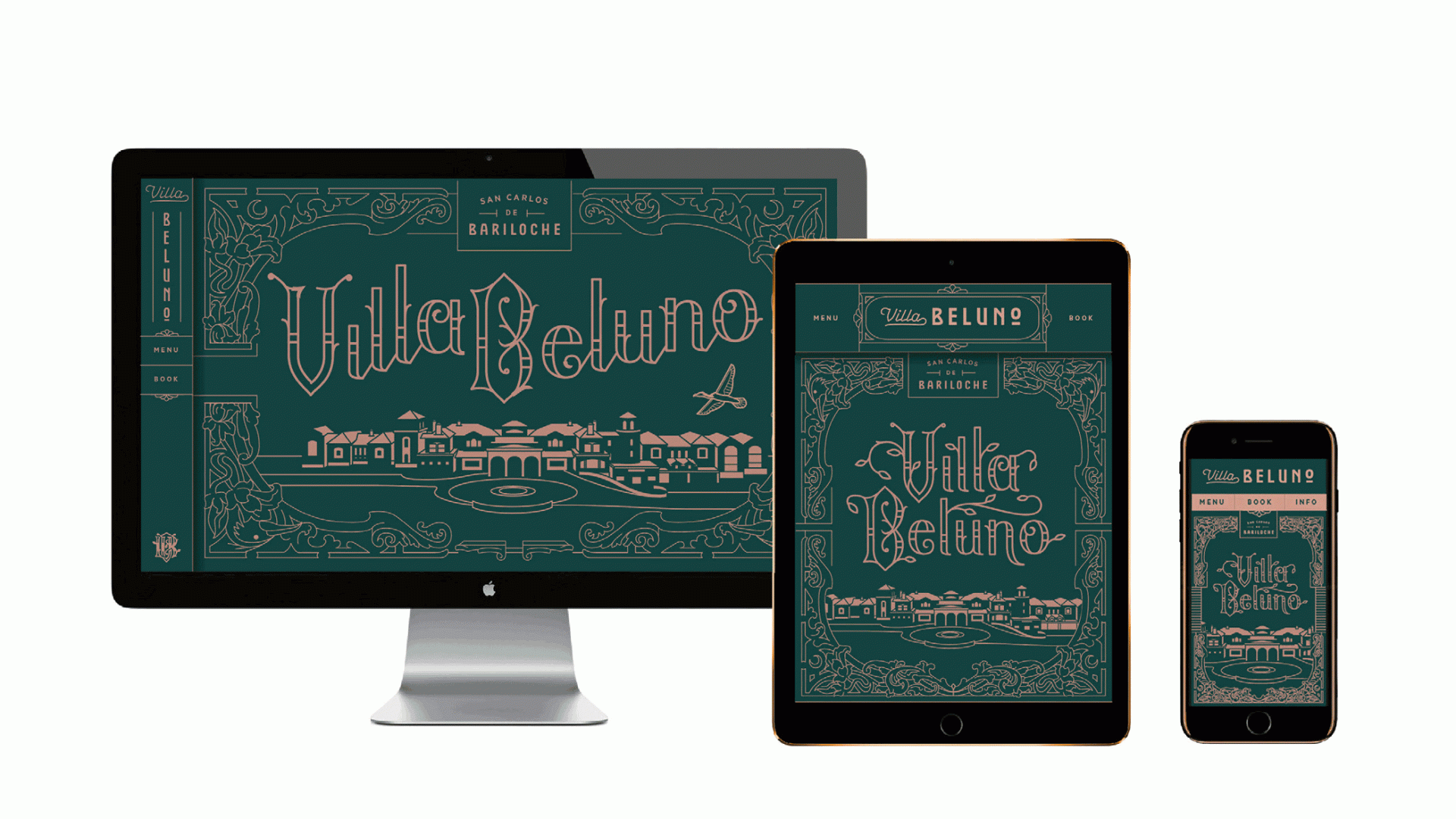 Villa Beluno Hotel Website Design Different Views