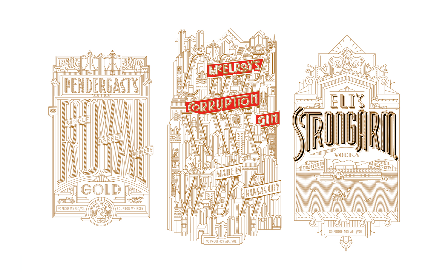 Tom's Town Distilling Co: Spirits Branding Packaging