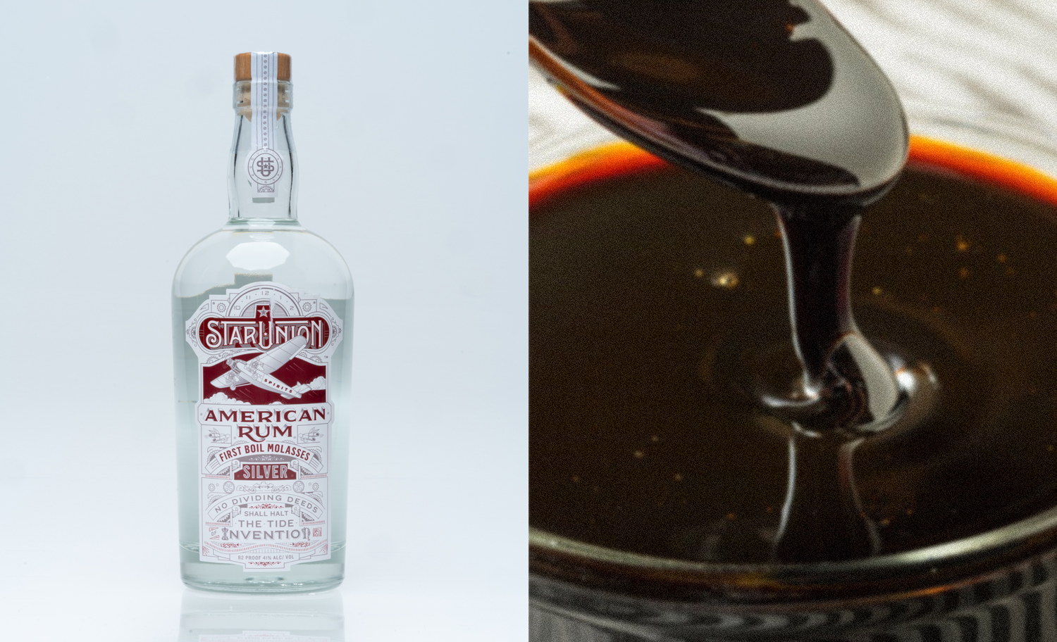 Silver rum molasses