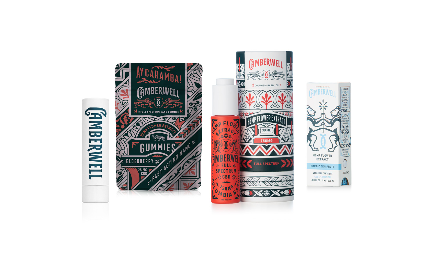 Product Packaging Design for Camberwell Cannabis Branding