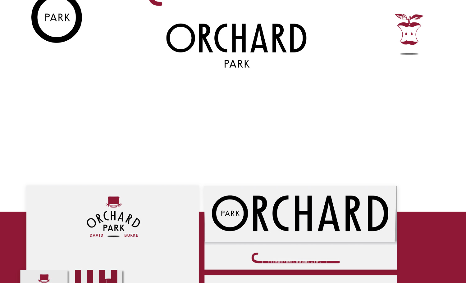 Orchard park Restaurant Branding logo In different sizes