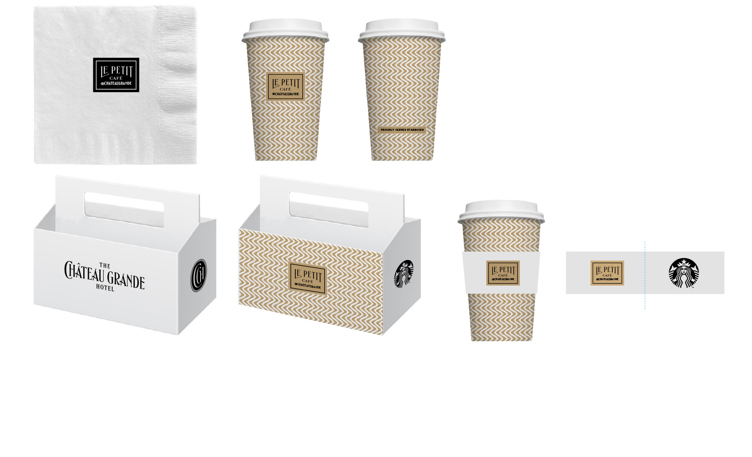 Chateau Grande Hotel Sub Brand Orchard Park Restaurant Branding Product Packaging